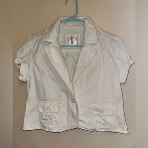Justice- girls size 16- white denim jacket